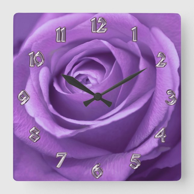 Horloge Rose violet et lavande (Recto)