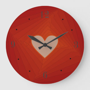 Horloge rouge avec Love Heart Center>Cadeaux Valen