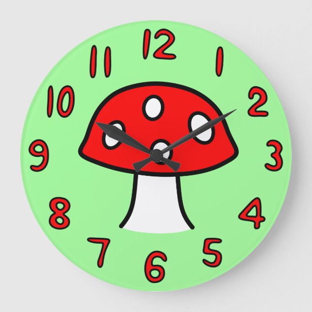 Horloge rouge du champignon (Recto)