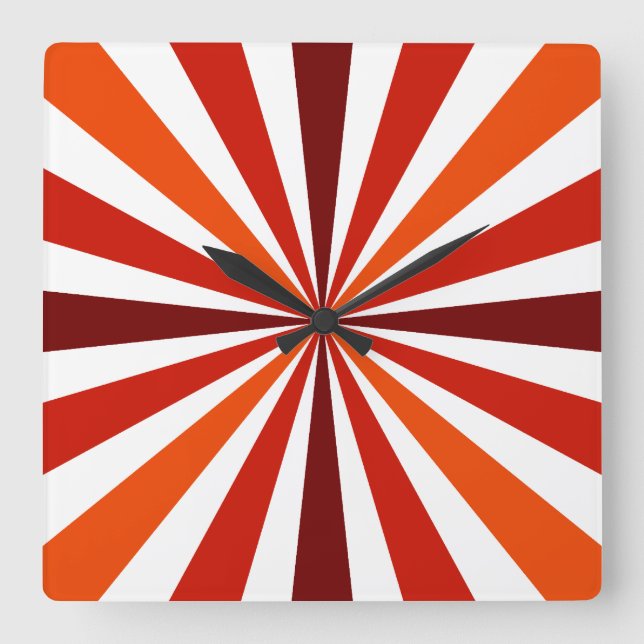 Horloge rouge/orange moderne (Recto)