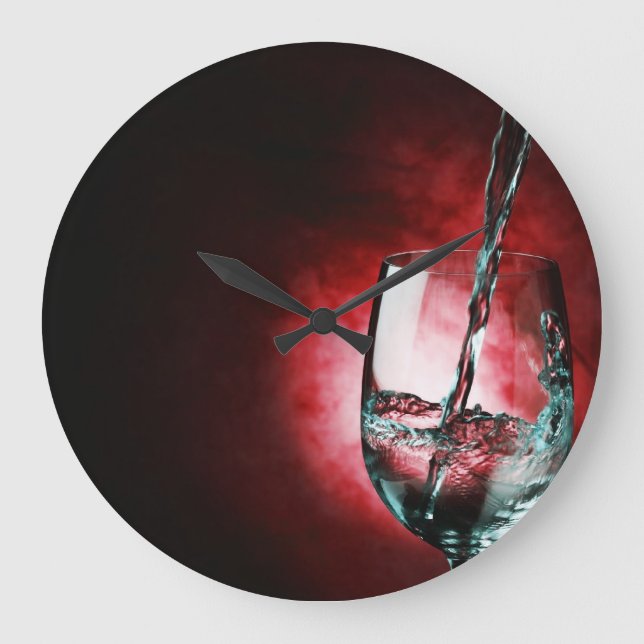 horloge rouge verre (Recto)