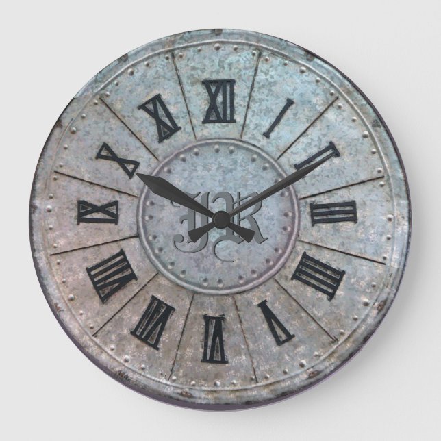 Horloge "rouille" antique avec (ou sans) initiale( (Recto)