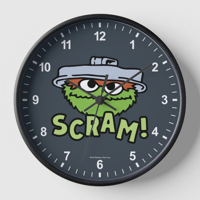 Horloge Rue Sésame | Oscar the Grouch Scram! (Recto)