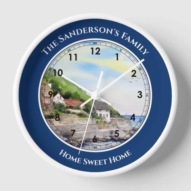 Horloge RunBrunswick Bay North Yorkshire, Angleterre Aquar (Recto)