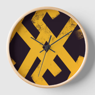 Horloge Rythme gras Jaune noir
