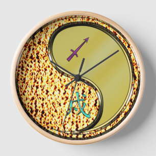 Horloge Sagittaire & Chien Métal