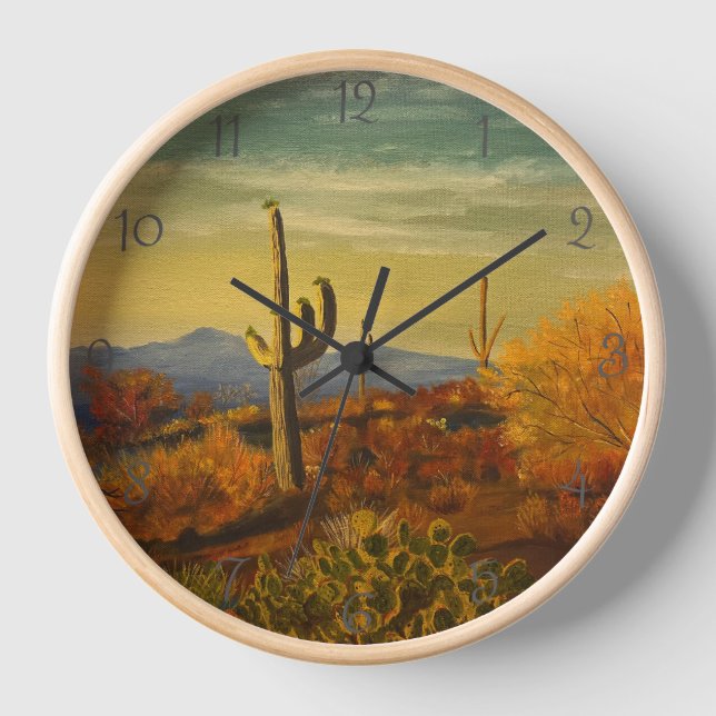 Horloge Saguaro dans le désert de l'Arizona, par Gary Poli (Recto)