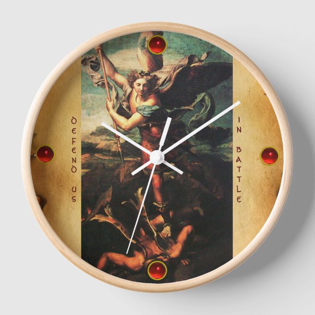 Horloge SAINT MICHAEL VANGUISHING SATAN Parchment (Recto)