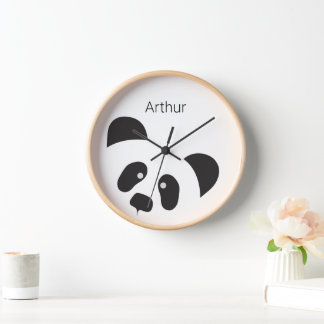 Horloge Salle de bébé Panda moderne personnalisée