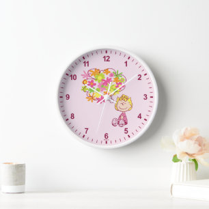 Horloge Sally pense aux fleurs