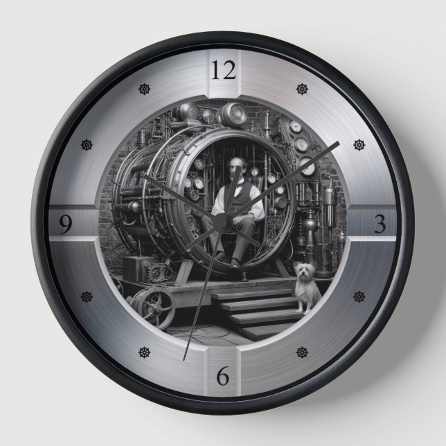 Horloge Scientifique victorien ~ Machine à temps Steampunk (Recto)