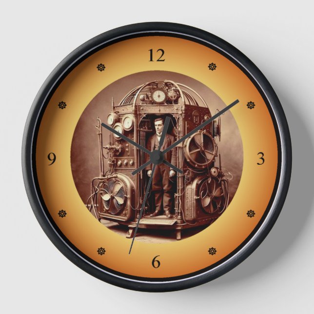 Horloge Scientifique victorien ~ Machine à temps Steampunk (Recto)