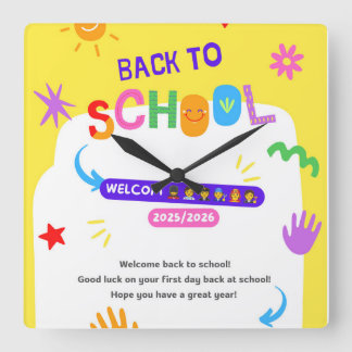 Horloge scolaire pour les enfants pour la nouvelle