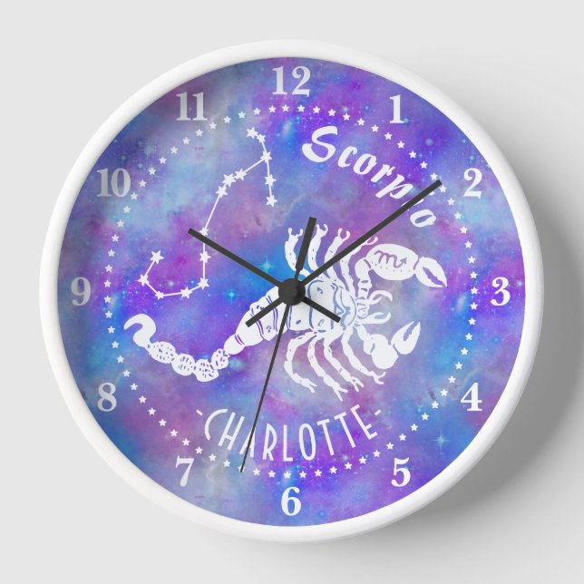 Horloge Scorpio Scorpion Constellation Stars Birthday (Recto)