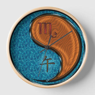 Horloge Scorpion & Cheval de Bois