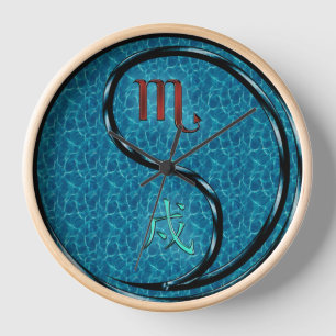 Horloge Scorpion & Chien d'Eau