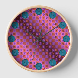 Horloge Scorpion & Sanglier d'eau