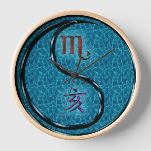 Horloge Scorpion & Sanglier d'eau