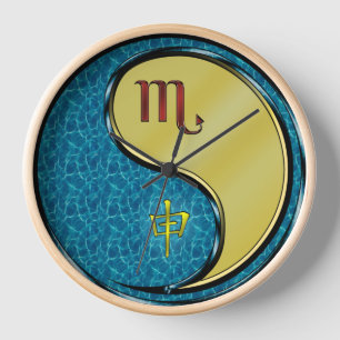 Horloge Scorpion & Singe de métal