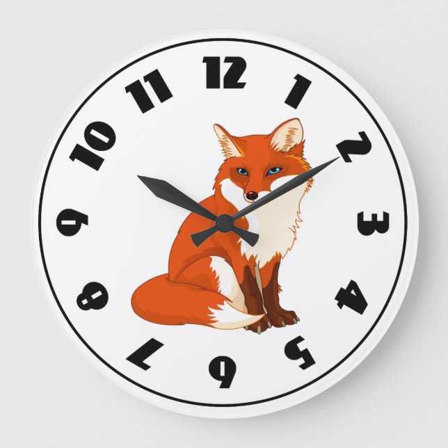 Horloge se reposante mignonne de Fox (Recto)