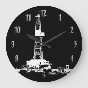 Horloge silhouette de la bande de forage (avec chi