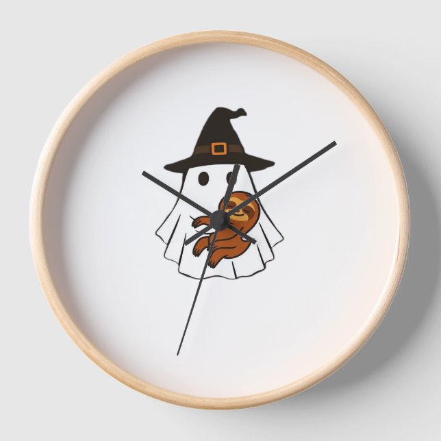 Horloge Sloth Halloween Ghost Witch Casquettes Amoureux de (Recto)