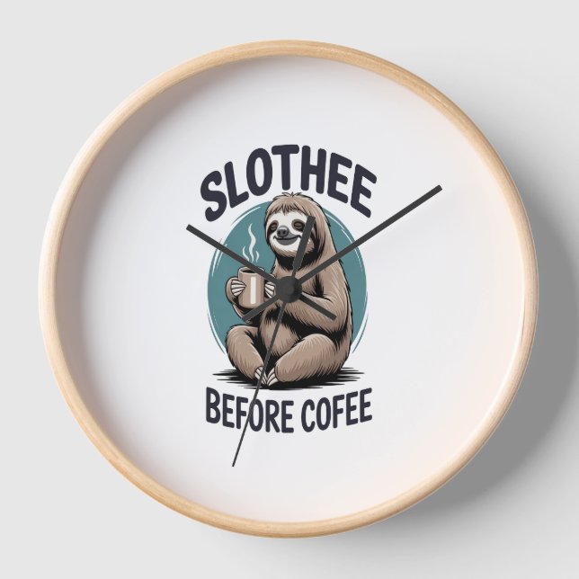 Horloge Slothee avant le café Sublimation (Recto)