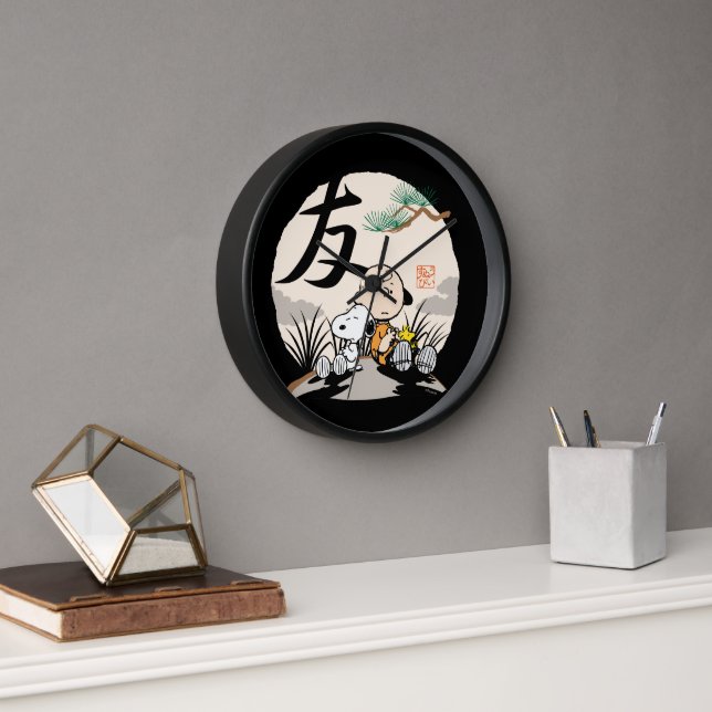 Horloge Snoopy, Charlie Brown et Woodstock - Ami (Bureau)