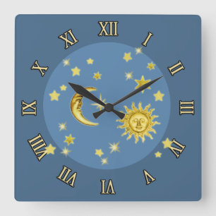 Horloge Soleil, Lune et Étoiles