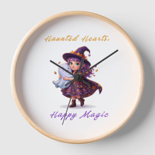 Horloge Sorcière et meilleures amies Boo Mignon Halloween