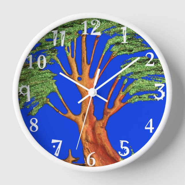Horloge Sous le ciel bleu : La collection d'arbres Acacia (Recto)