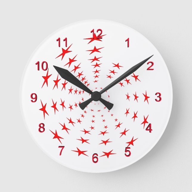 Horloge - Spirales des étoiles rouges (Recto)