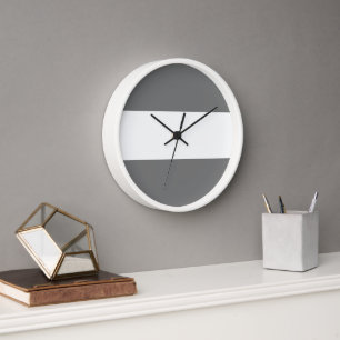 Horloge Sportif Amusement Professionnel Moderne Gris Blanc