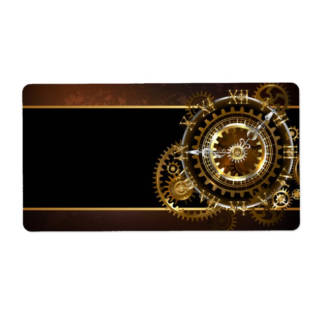 Horloge Steampunk avec des engrenages anciens (Devant)