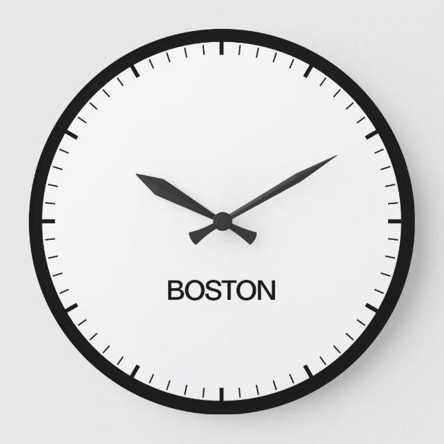 Horloge Style de salle de presse de Boston Time Zo (Recto)