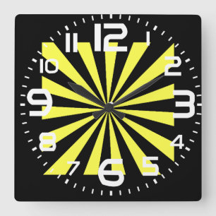 Horloge Stylisée Starburst. Style Art Déco.
