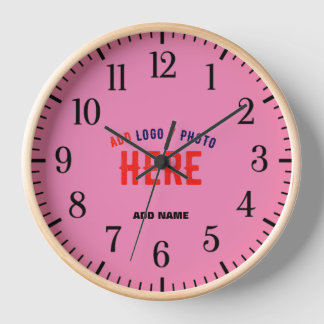 HORLOGE STYLISH MODERNE PERSONNALISABLE ROSE VÉRIFIÉ MARQU