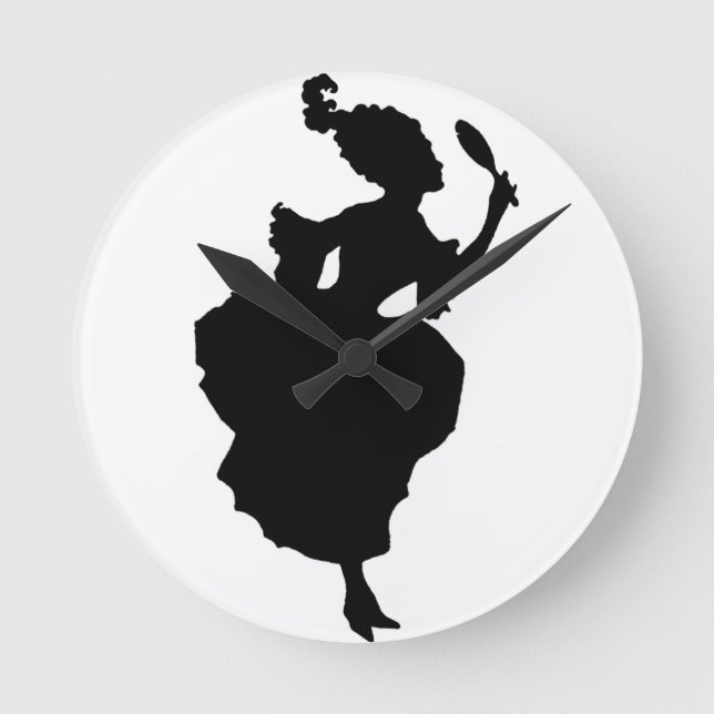 Horloge sublime de silhouette de Marie Antoinette (Recto)