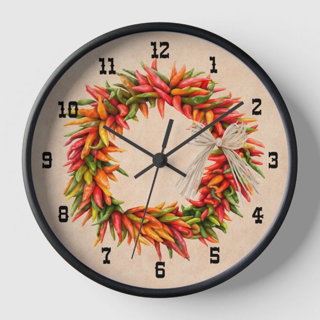 Horloge Sud-Ouest du Chili Ristra Numéros Occidentaux enca (Recto)