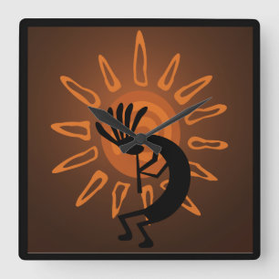 Horloge sud-ouest Kokopelli Sun Rustique