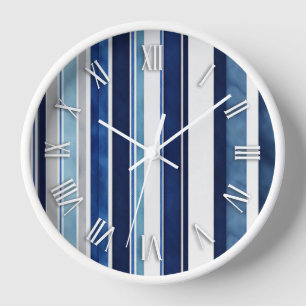Horloge Summer Navy Blue Popular Boat Stripes Collection