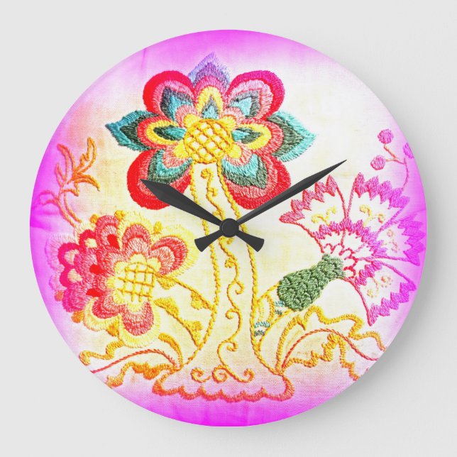Horloge super de palmier de style hippie (Recto)