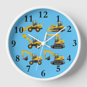 Horloge Tableau de l'équipement de construction lourde 24h