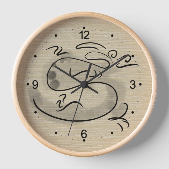 Horloge Tableau original Chinese Dragon Année Anniversaire (Recto)