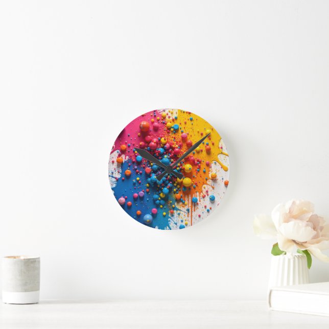 Horloge Taches de Peinture (Maison)