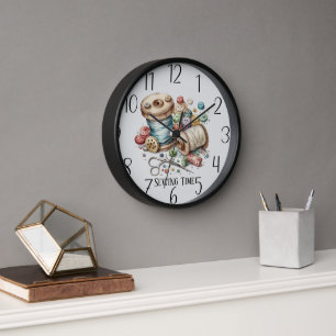 Horloge temps de couture mignon ajouter du texte