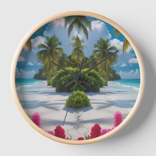 Horloge "Temps de floraison tropicale - Island Paradise Ho