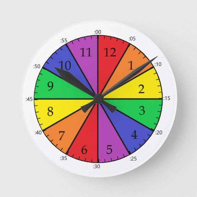 Horloge temps facile avec marqueurs de minutes (Recto)