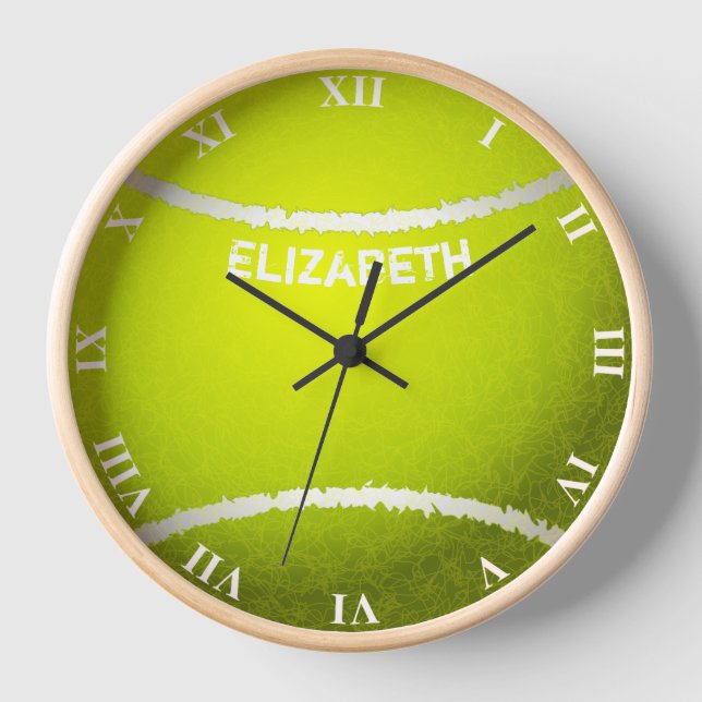 Horloge Tennis Custom Yellow Ball (Recto)