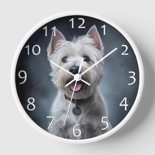 Horloge Terrier blanc de West Highland (Recto)